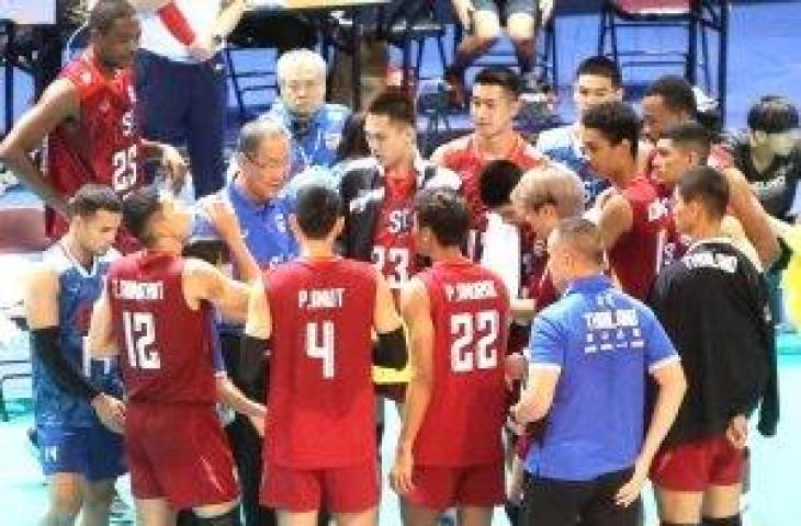 Timnas Voli Putra Thailand. (dok.asianvolleyball.net)