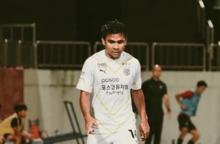 Asnawi Mangkualam bantu Jeonnam Dragons kalahkan Gyeongnam FC. (Instagram/@asnawi_bhr)