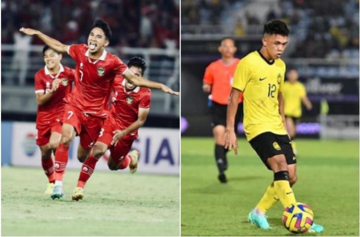 Pemain Timnas Indonesia Marselino Ferdinan dan penggawa Malaysia Arif Aiman. (kolase Instagram @marselinoferdinan10, @ariifaiman42)