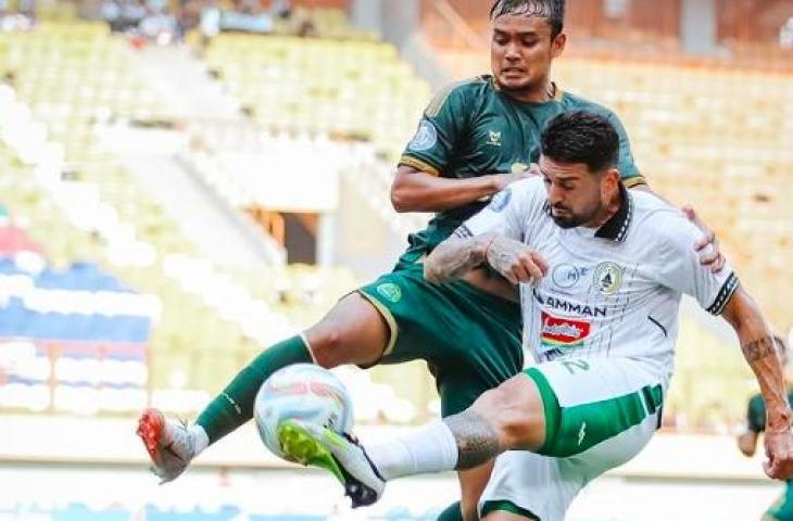 Aksi Jonathan Bustos saat PSS Sleman kalahkan Persikabo 1973 dengan skor 3-2. (Dok. PSS Sleman)