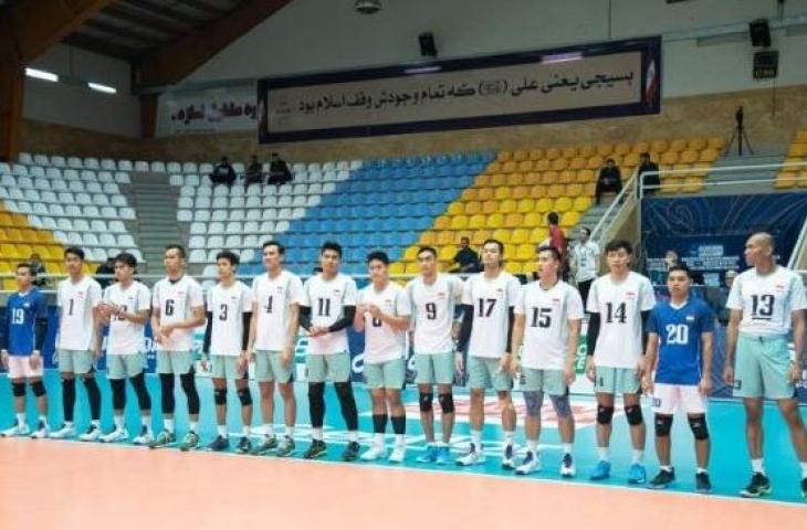 Timnas Voli Putra Indonesia Kejuaraan Voli Asia atau Asian's Mens Vollyball Championship 2023 yang berlangsung di Hall 2 Urmia, Iran, Sabtu (19/8/2023) (ANTARA/HO-Asian's Mens Vollyball Championship 2023)

