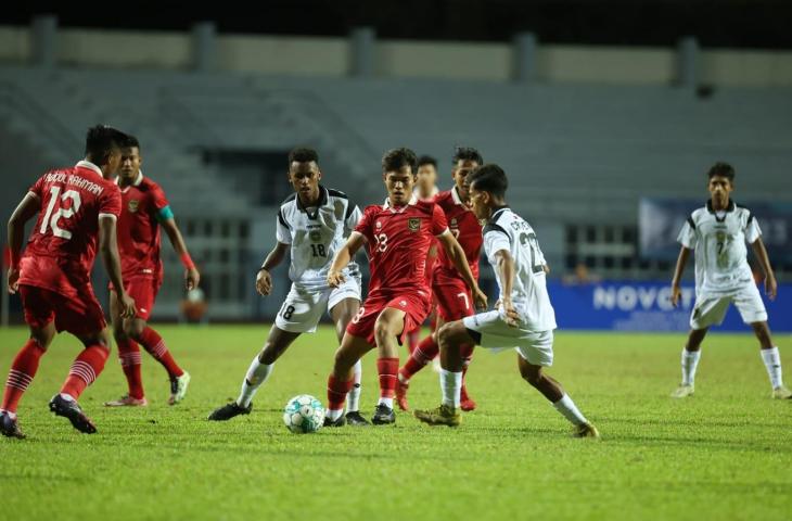 Potret aksi pemain Timnas Indonesia U-23 saat melawan Timor Leste di Piala AFF U-23 2023. (Dok. PSSI)