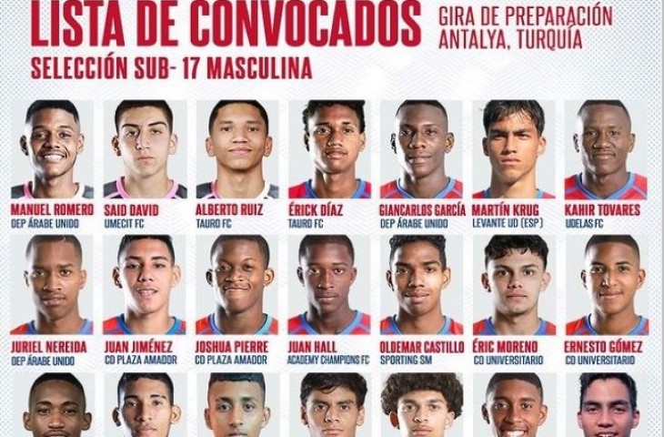 Daftar pemain Panama untuk Piala Dunia U-17 2023. (Instagram/@fepafut)