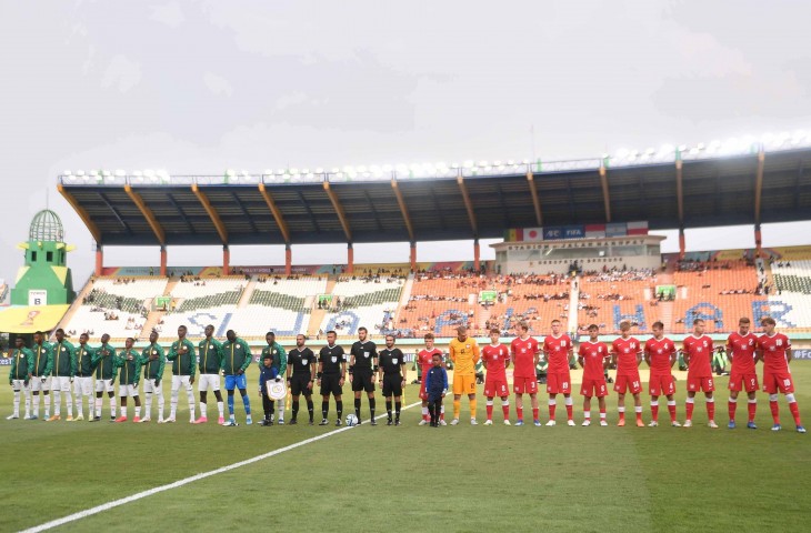 Pertandingan Piala Dunia U-17 antara Senegal vs Polandia di Stadion Si Jalak Harupat. (Doc. LOC WCU17/SBN)