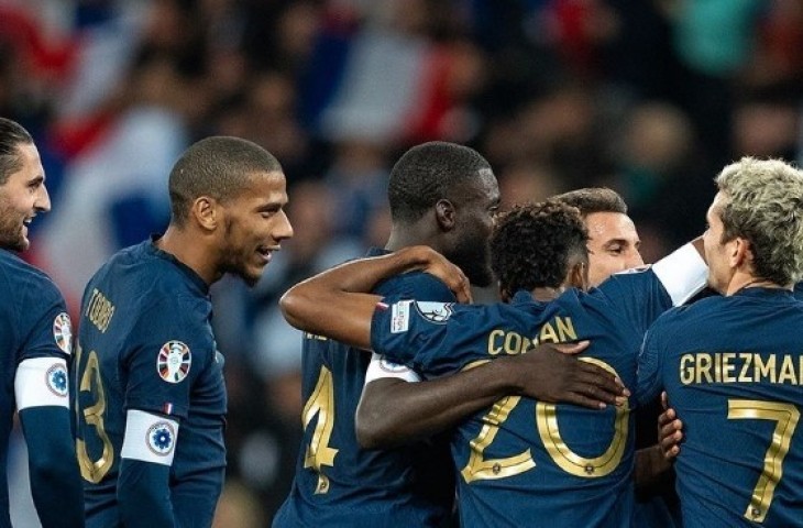 Prancis bermain luar biasa ketika menghancurkan Gibraltar pada pertandingan ke-9 Grup B Kualifikasi Euro 2024. Bermain di Stadion Allianz Riviera, The Blues menang 14-0. (Istagram.com/equipedefrance