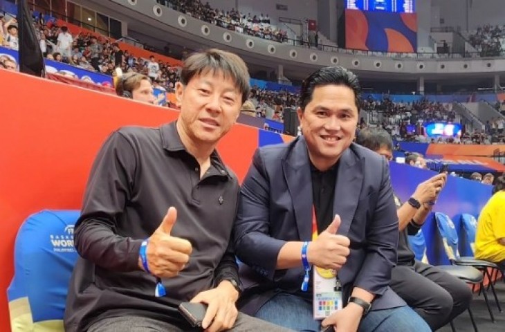 Potret Shin Tae-yong bersama Erick Thohir Ketua PSSI