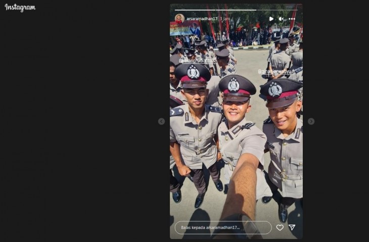 Kakang Rudianto resmi berpangkat Bripda Polisi. (Tangkap Layar Instagram)