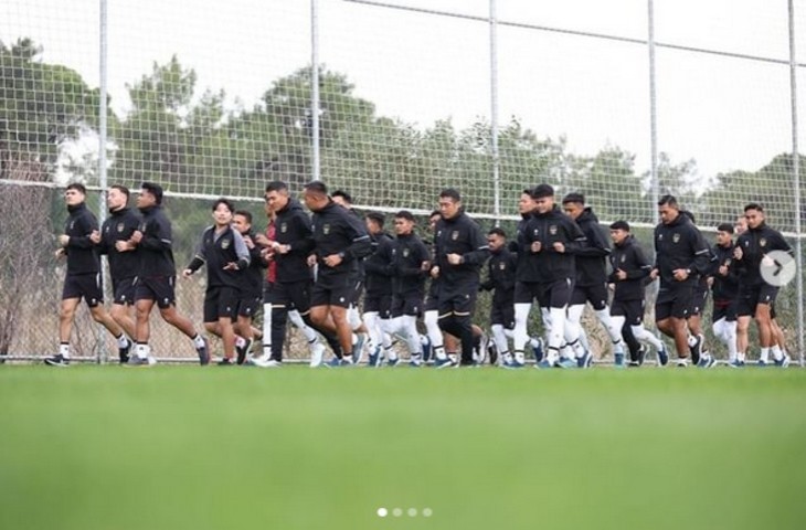 Timnas Indonesia pada pemusatan latihan di turki jelang Piala Asia (@novarianti30)