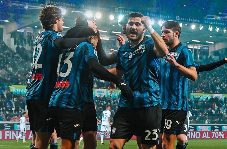 Skuad Atalanta saat merayakan gol.(Foto: Instagram @atalantabc)