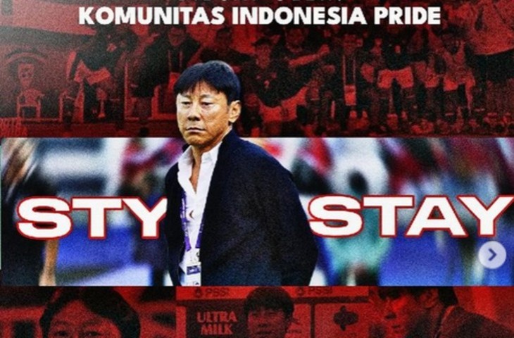 Petisi Komunitas Indonesia Pride mendesak PSSI segera memperpanjang kontrak Shin Tae-yong (@nusantara.baller)