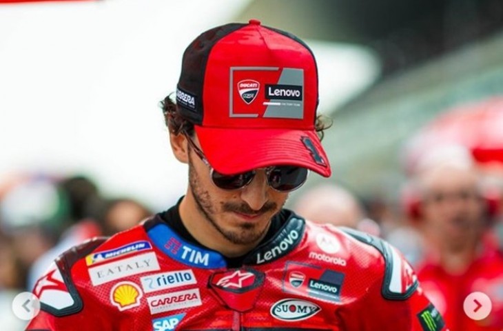 Pebalap Ducati Lenovo, Francesco Bagnaia gagal mendulang poin di seri kedua MotoGP 2024 yang digelar di Sirkuit Algarve, Portimao, Portugal akhir pekan kemarin. (Instagram/@ducaticorse).