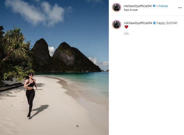 Nikita Willy di Raja Ampat. (instagram.com/nikitawillyofficial94)