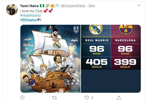 Meme Real Madrid mengalahkan Barcelona. (Twitter/ OriyomiDada)