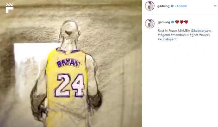 Ucapan duka seleb tanah air atas meninggalnya Kobe Bryant dan putrinya (Instagram/@gadiiing)