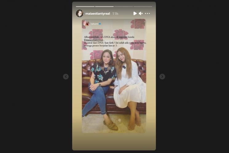 Maia Estianty siap bantu Ratu Rizky Nabila untuk tes DNA. (Instagram/raturn)