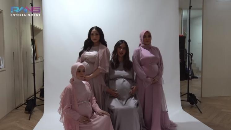 Potret Maternity Nagita, Paula, Aurel dan Lesti (YouTube/Rans Entertainment)