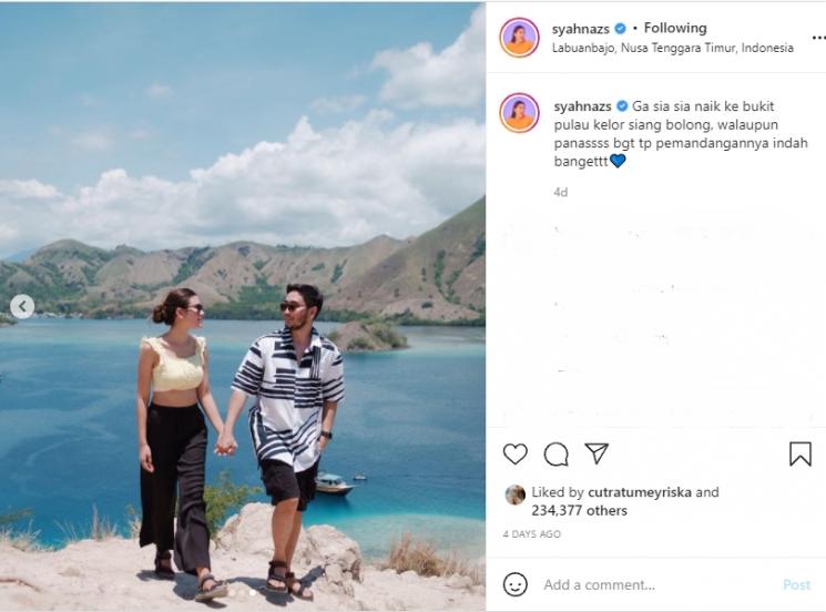 Potret Liburan Syahnaz Sadiqah di Labuan Bajo (instagram/syahnazs)