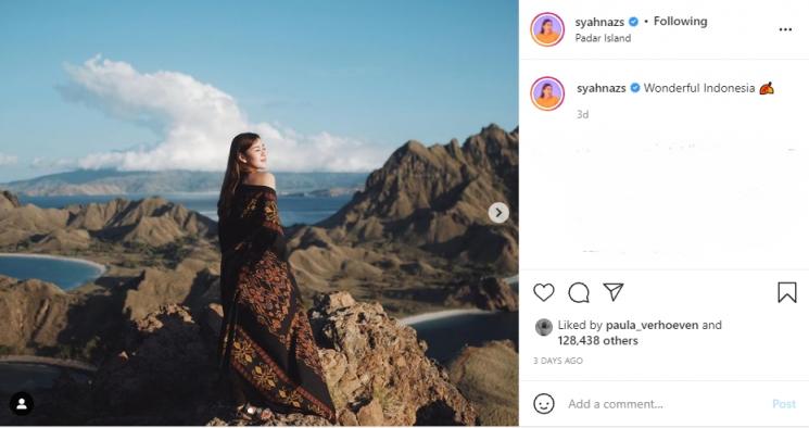 Potret Liburan Syahnaz Sadiqah di Labuan Bajo (instagram/syahnazs)