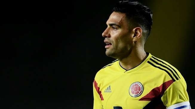 Penyerang andalan sekaligus kapten Timnas Kolombia, Radamel Falcao (MARCO BERTORELLO / AFP)