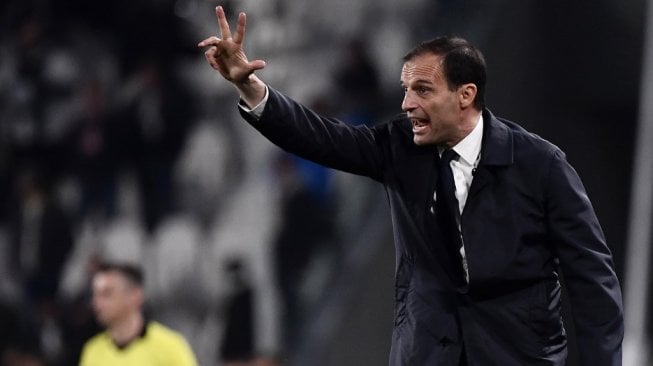 Pelatih Juventus, Massimiliano Allegri. [Marco Bertorello / AFP]