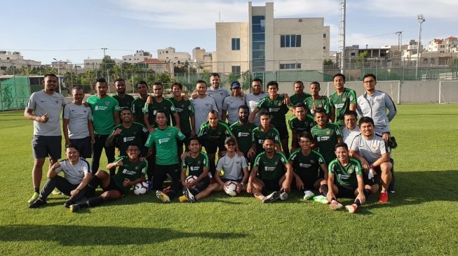 Timnas Indonesia usai latihan sehari jelang menghadapi Yordania (dok. PSSI).