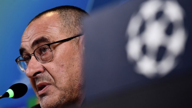 Pelatih Juventus, Maurizio Sarri. [Marco Bertorello / AFP]