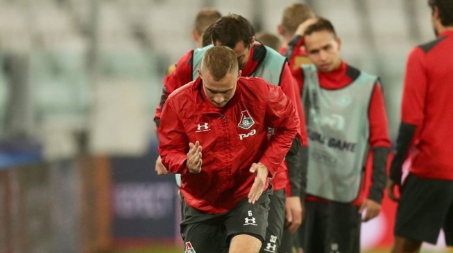 Sejumlah pemain Lokomotiv Moskow menjalani sesi latihan. (Instagram/@fclokomotiv)