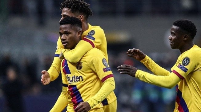 Barcelona sukses kembali mengalahkan Inter Milan 1-2 di ajang Liga Champions, Rabu (11/12/2019) dini hari WIB. (Foto: AFP)