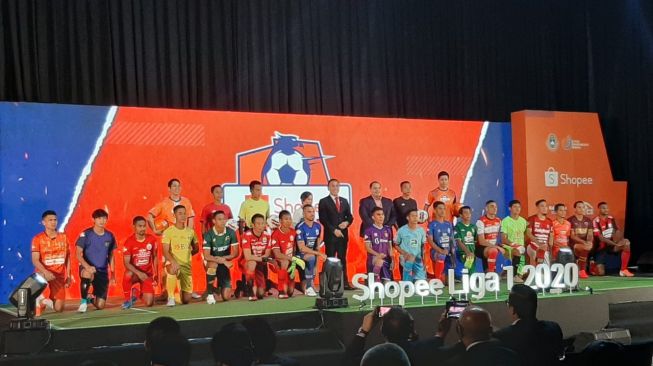 PT Liga Indonesia Baru menggelar Launching Liga 1 2020 yang berlangsung di Hotel Fairmont, Senayan, Jakarta, Senin (20/2/2020). (Suara.com/Adie Prasetyo Nugraha)