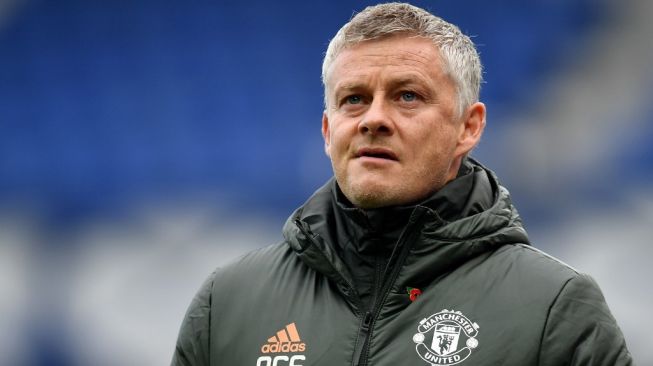 Manajer Manchester United, Ole Gunnar Solskjaer. [PAUL ELLIS / POOL / AFP]