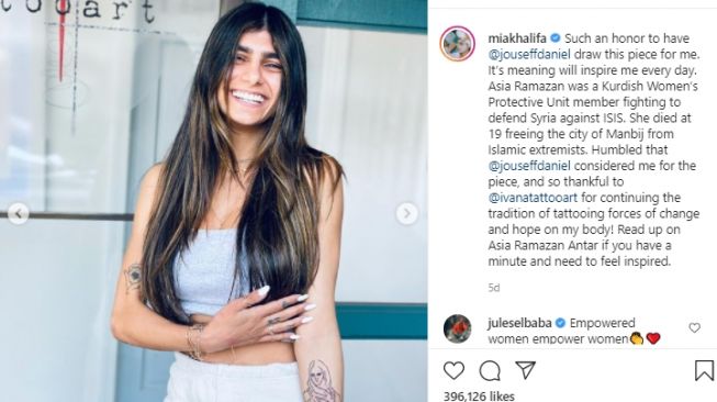 Mia Khalifa kritik Gal Gadot. [Instagram/miakhalifa]