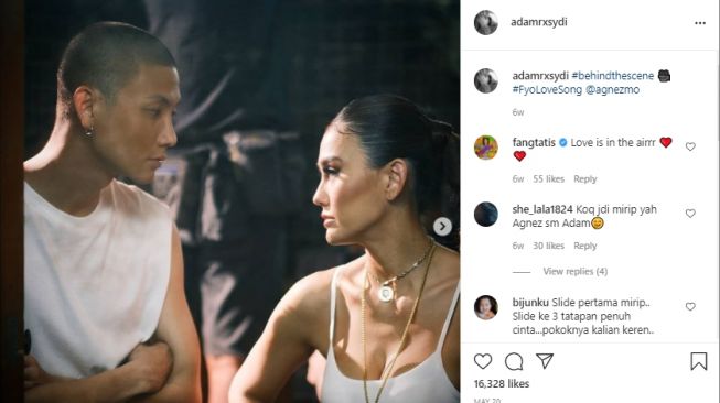 Potret mesra Adam Rosyadi dan Agnez Mo [Instagram/adamrxsydi]