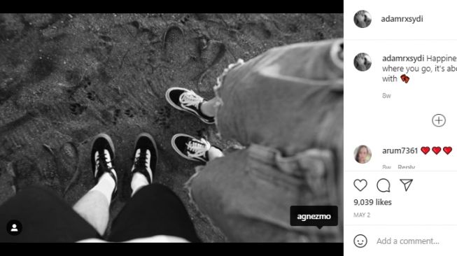 Potret mesra Adam Rosyadi dan Agnez Mo [Instagram/adamrxsydi]