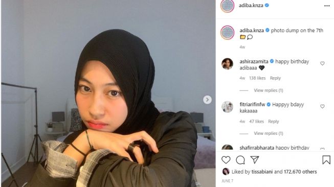 Potret kamar Adiba Khanza [Instagram]