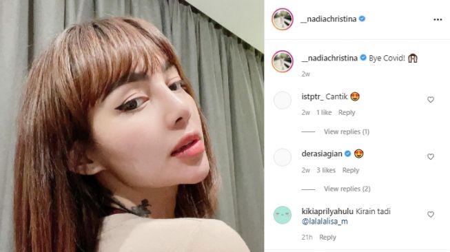 Potret Nadia Christina istri Alfath Fathier. [Instagram/__nadiachristina]