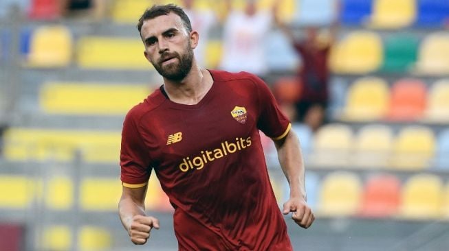 Penyerang AS Roma, Borja Mayoral. [FILIPPO MONTEFORTE / AFP]