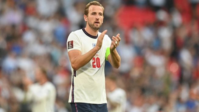 Penyerang Timnas Inggris, Harry Kane. [JUSTIN TALLIS / AFP]