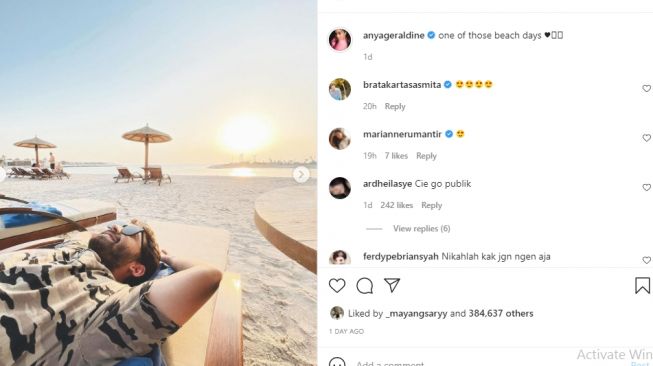 Sosok pria yang diduga pacar Anya Geraldine [Instagram/@anyageraldine]