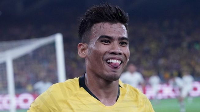 Pemain Timnas Malaysia, Safawi Rasid. [KAMARUL AKHIR / AFP]