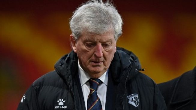 Reaksi pelatih Watford Inggris Roy Hodgson.Glyn Kirk/AFP