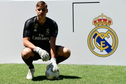 Kiper cadangan Real Madrid, Andriy Lunin. (JAVIER SORIANO / AFP)